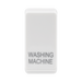 BG white moulded washing machine grid rocker cap front view