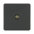 Anthracite TV Socket by Knightsbridge with Co-Ax