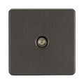 Smoked Bronze TV Socket by Knightsbridge with Co-Ax