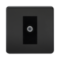 Matt Black TV Socket by Knightsbridge with Satellite