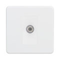 Matt Black TV Socket by Knightsbridge with Satellite