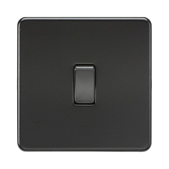 Matt Black Double Pole Switch by Knightsbridge with Double Pole rated 10AX