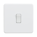 Matt White Double Pole Switch by Knightsbridge with Double Pole rated 10AX