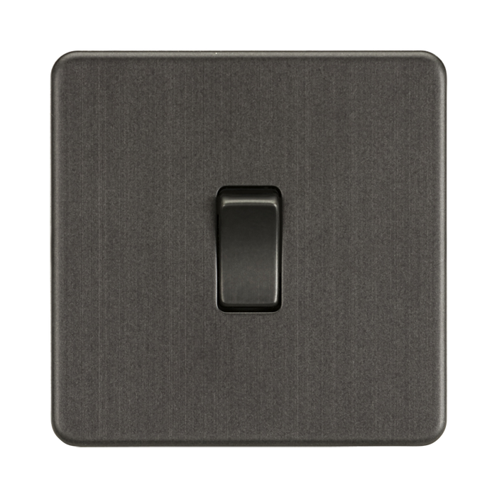 Knightsbridge Screwless Smoked Bronze 10AX 1G DP Switch SF1000DPSB