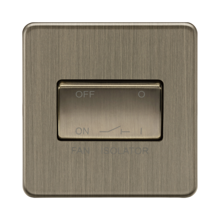 Antique Brass light switch with 'On' and 'Off' labels on a white background