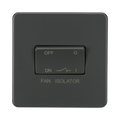 Anthracite Fan Isolator by Knightsbridge with 3 Pole rated 10A