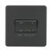 Anthracite fan isolator switch on a white background