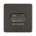 Smoked Bronze Fan Isolator by Knightsbridge with 3 Pole rated 10A