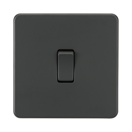 Anthracite light switch on a white background
