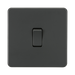 Anthracite light switch on a white background