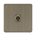 Antique Brass Intermediate Toggle Light Switch by Knightsbridge with Toggle Switch rated 10AX