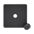 Anthracite Dimmer Switch by Knightsbridge with Screwless flat plate