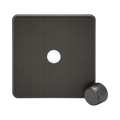 Smoked Bronze Dimmer Switch by Knightsbridge with Screwless flat plate