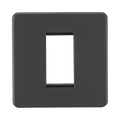 Anthracite Euro Plate (1G) by Knightsbridge Compatible with Euro Componants 