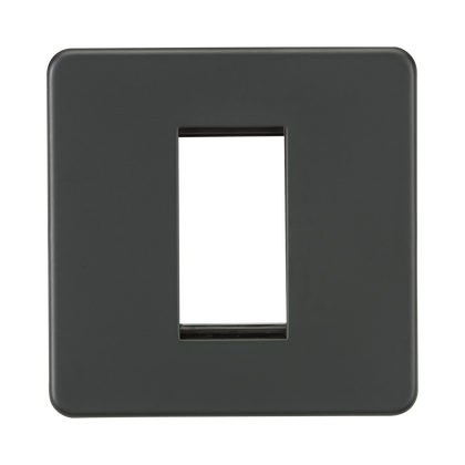 Knightsbridge Screwless Anthracite 1G Modular Faceplate SF1GAT
