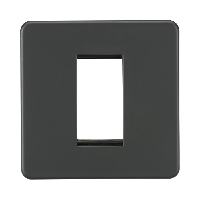 Knightsbridge Screwless Anthracite 1G Modular Faceplate SF1GAT