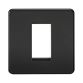 Matt Black Euro Plate (1G) by Knightsbridge Compatible with Euro Componants 