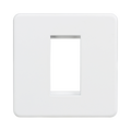 Matt White Euro Plate (1G) by Knightsbridge Compatible with Euro Componants 