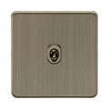 Antique Brass Toggle Light Switch (1G 2-way) by Knightsbridge with Toggle Switch rated 10AX