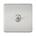 Knightsbridge Screwless Brushed Chrome 1G 2W Toggle Switch SF1TOGBC