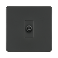 Anthracite Toggle Light Switch (1G 2-way) by Knightsbridge with Toggle Switch rated 10AX