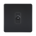 Matt Black Toggle Light Switch (1G 2-way) by Knightsbridge with Toggle Switch rated 10AX