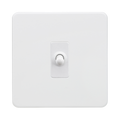 Matt White Intermediate Toggle Light Switch by Knightsbridge with Toggle Switch rated 10AX