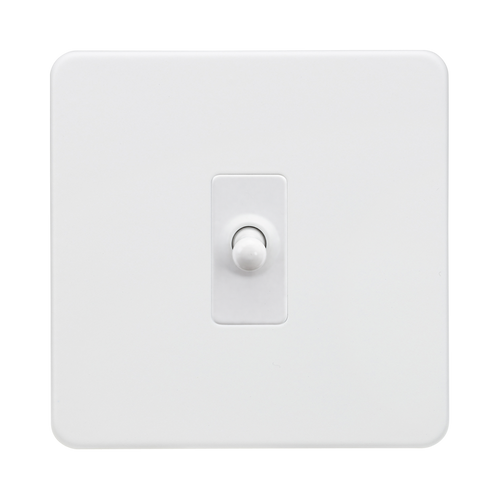 Knightsbridge Screwless Matt White 10AX 1G Intermediate Toggle Switch SF12TOGMMW