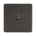 Smoked Bronze Toggle Light Switch (1G 2-way) by Knightsbridge with Toggle Switch rated 10AX