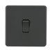 Anthracite light switch on a white background