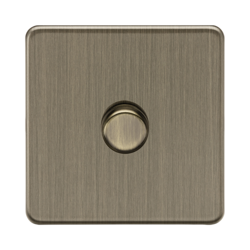 Antique Brass metal plate with dimmer knob