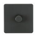 Anthracite Dimmer Switch (1G 2-way) by Knightsbridge with Smooth Dimming