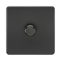Matt Black Dimmer Switch (1G 2-way) by Knightsbridge with Smooth Dimming