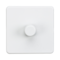 Matt White Dimmer Switch (1G 2-way) by Knightsbridge with Smooth Dimming
