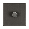 Smoked Bronze Dimmer Switch (1G 2-way) by Knightsbridge with Smooth Dimming