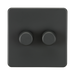 Anthracite double switch on a white background