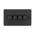 Anthracite Dimmer Switch (4G 2-way) by Knightsbridge with Smooth Dimming