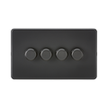 Matt Black Dimmer Switch (4G 2-way) by Knightsbridge with Smooth Dimming