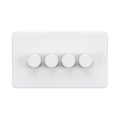 Matt White Dimmer Switch (4G 2-way) by Knightsbridge with Smooth Dimming