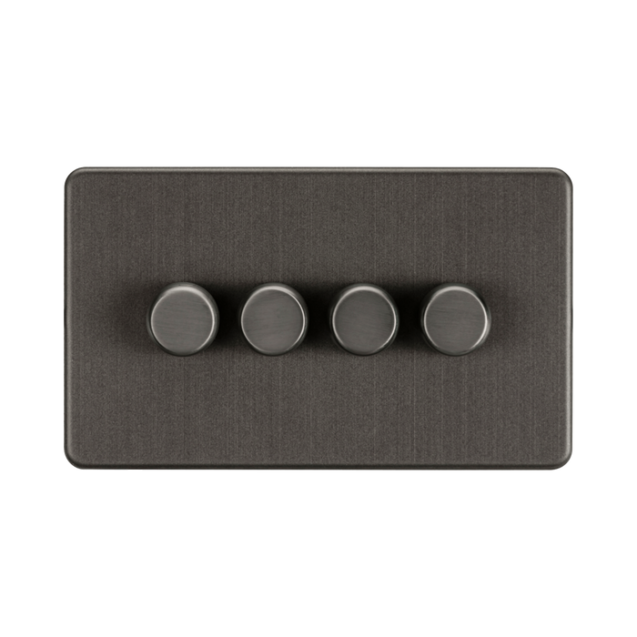 Smoked Bronze Dimmer Switch (4G 2-way) by Knightsbridge with Smooth Dimming