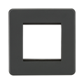 Anthracite Euro Plate (2G) by Knightsbridge with Euro Compatible