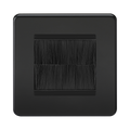 Matt Black 2G Brush Cable Outlet by Knightsbridge with Cable Outlet