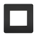 Matt Black Euro Plate (2G) by Knightsbridge Compatible with Euro Systems