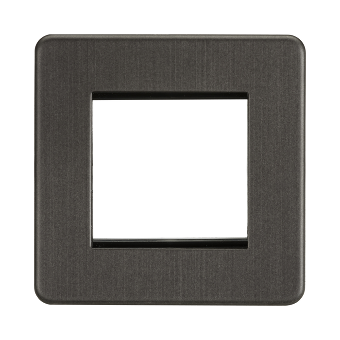 Smoked Bronze Euro Plate (2G) by Knightsbridge with Euro Compatible