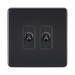 Matt Black Toggle Light Switch (2G 2-way) by Knightsbridge with Toggle Switch rated 10AX