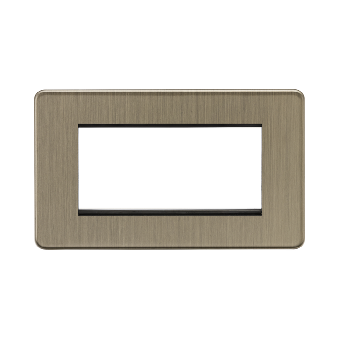 Antique Brass Euro Plate (4G) by Knightsbridge with Euro Compatible