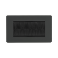Anthracite 4G Brush Cable Outlet by Knightsbridge with Cable Outlet