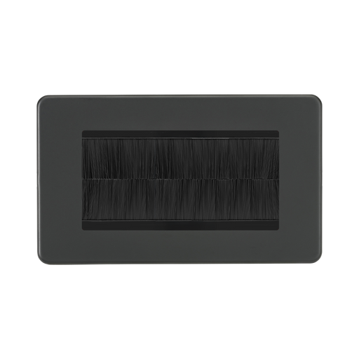 Anthracite brush outlet on a white background