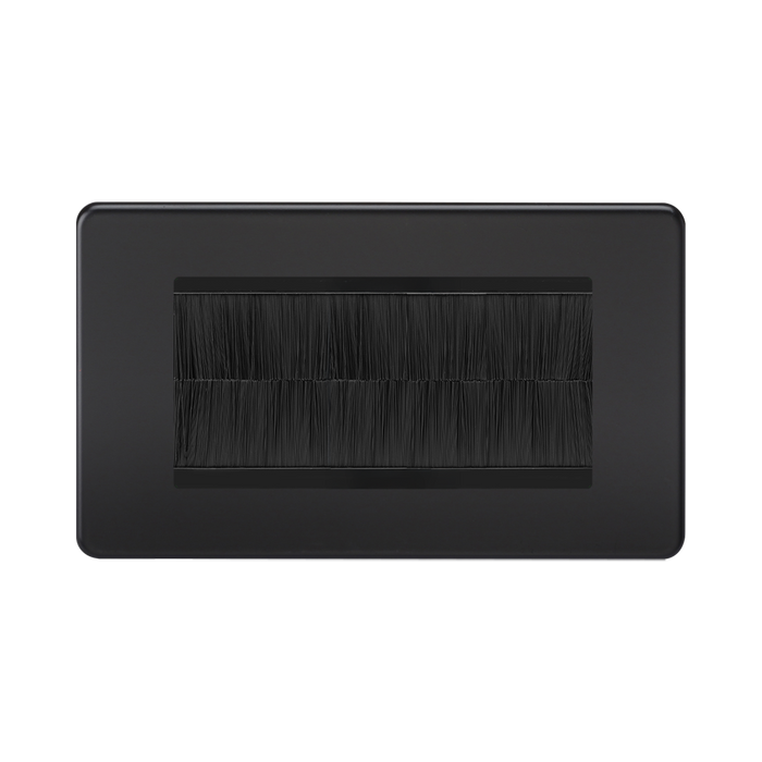 Matt Black 4G Brush Cable Outlet by Knightsbridge with Cable Outlet