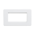 Matt White Euro Plate (4G) by Knightsbridge with Euro Compatible